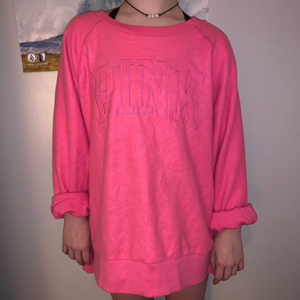 Oversized Pink sweatshirt without hood